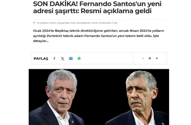 Fernandu Santuşun yığmamıza təyinatı dünya KİV-də — FOTOLAR