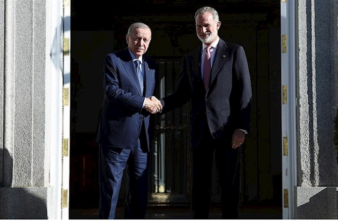 Ərdoğan İspaniya kralı ilə görüşüb — FOTO