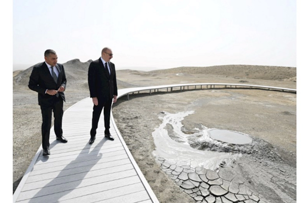 Prezident Palçıq Vulkanları Turizm Kompleksinin açılışında — FOTOLAR
