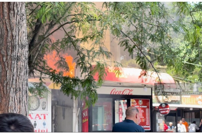 Metronun “Neftçilər” stansiyasının yaxınlığında YANĞIN — FOTOLAR