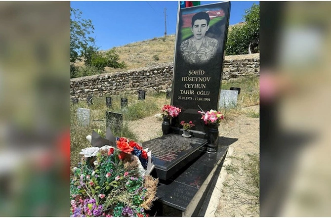 Naxçıvanda nəşi tapılan şəhidimizin MƏZARI — VİDEO/FOTO