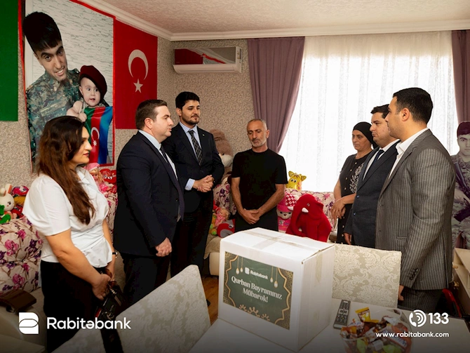Rabitəbank Qurban bayramı ərəfəsində şəhid və qazi ailələrinə dəstək olub