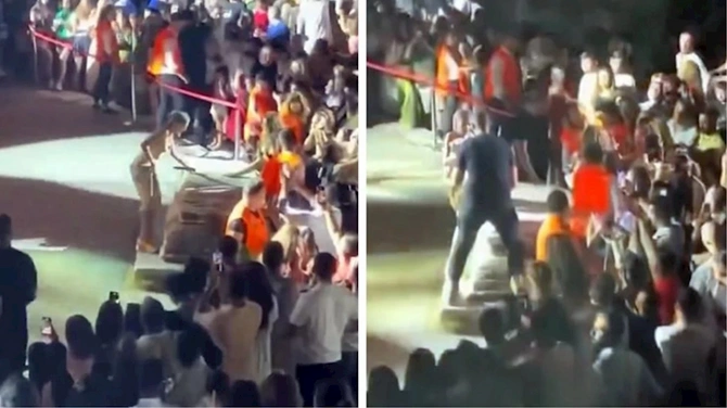 Məşhur müğənni məzarın üstünə çıxıb mahnı oxumaq istədi — FOTO