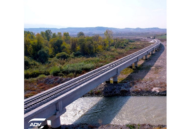 Horadiz-Ağbənd dəmir yolunun tikintisi üzrə işlərin 56%-i tamamlanıb — FOTOLAR Horadiz-Ağbənd dəmir yolunun tikintisi üzrə işlərin 56%-i tamamlanıb — FOTOLAR
