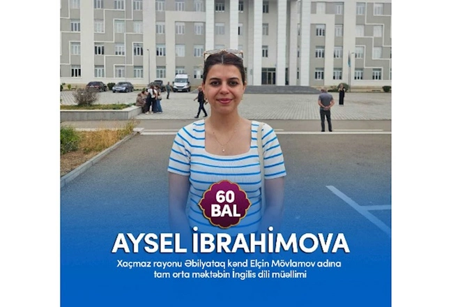 Bu müəllimə ingilis dilinin sertifikasiyasında 60 bal toplayıb — FOTO