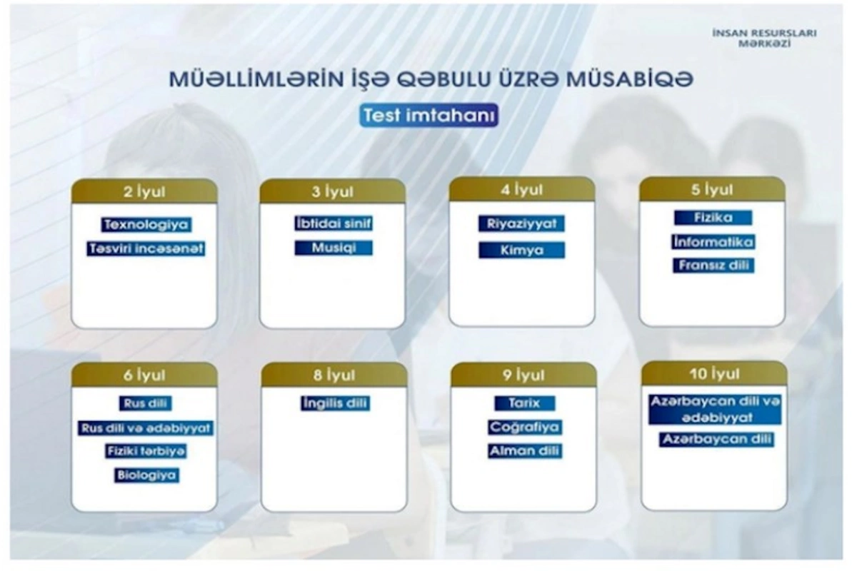 MİQ imtahanlarının vaxtı AÇIQLANDI