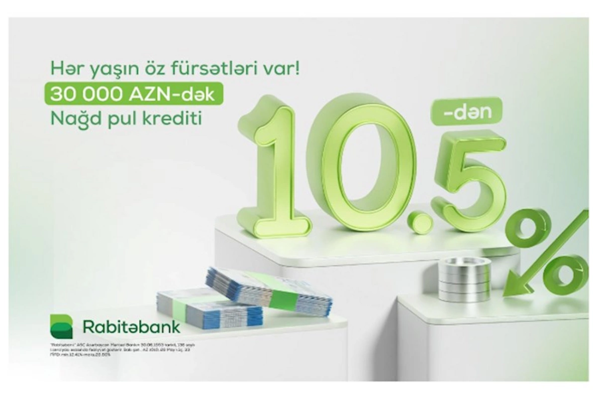 Rabitəbank nağd pul krediti üzrə faizləri aşağı saldı!