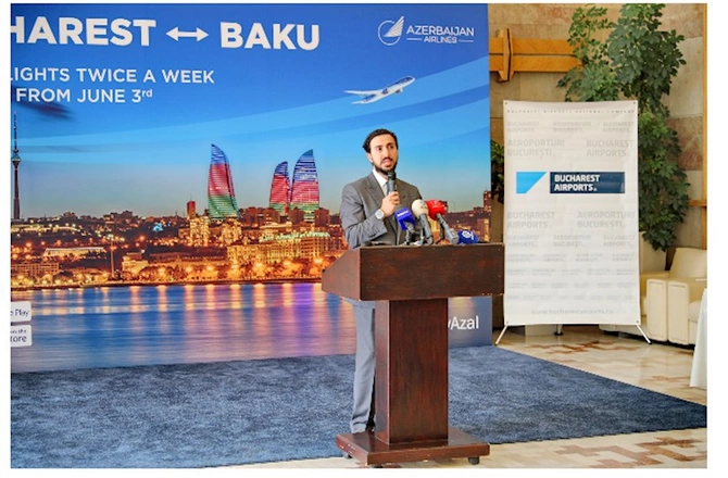 AZAL Buxarestə ilk reysini həyata keçirdi — FOTOLAR