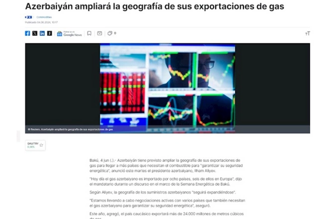 Prezidentin Bakı Enerji Həftəsindəki çıxışı xarici mediada — FOTOLAR