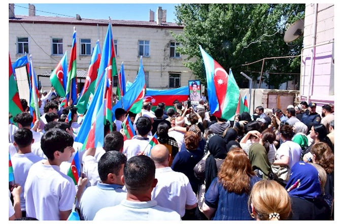 Birinci Qarabağ Müharibəsi şəhidi Rövşən Əliyev dəfn edildi — FOTOLAR