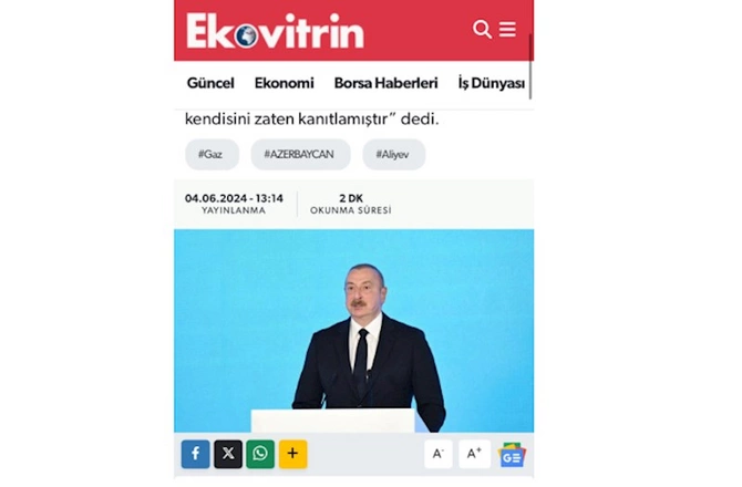 Prezidentin Bakı Enerji Həftəsindəki çıxışı xarici mediada — FOTOLAR