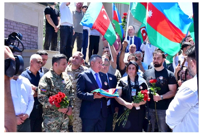Birinci Qarabağ Müharibəsi şəhidi Rövşən Əliyev dəfn edildi — FOTOLAR