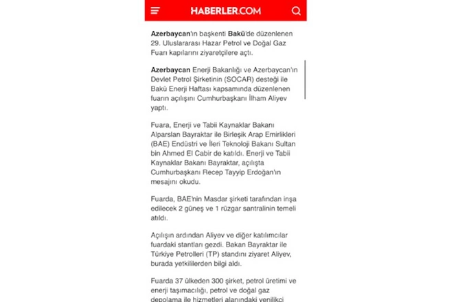 Prezidentin Bakı Enerji Həftəsindəki çıxışı xarici mediada — FOTOLAR