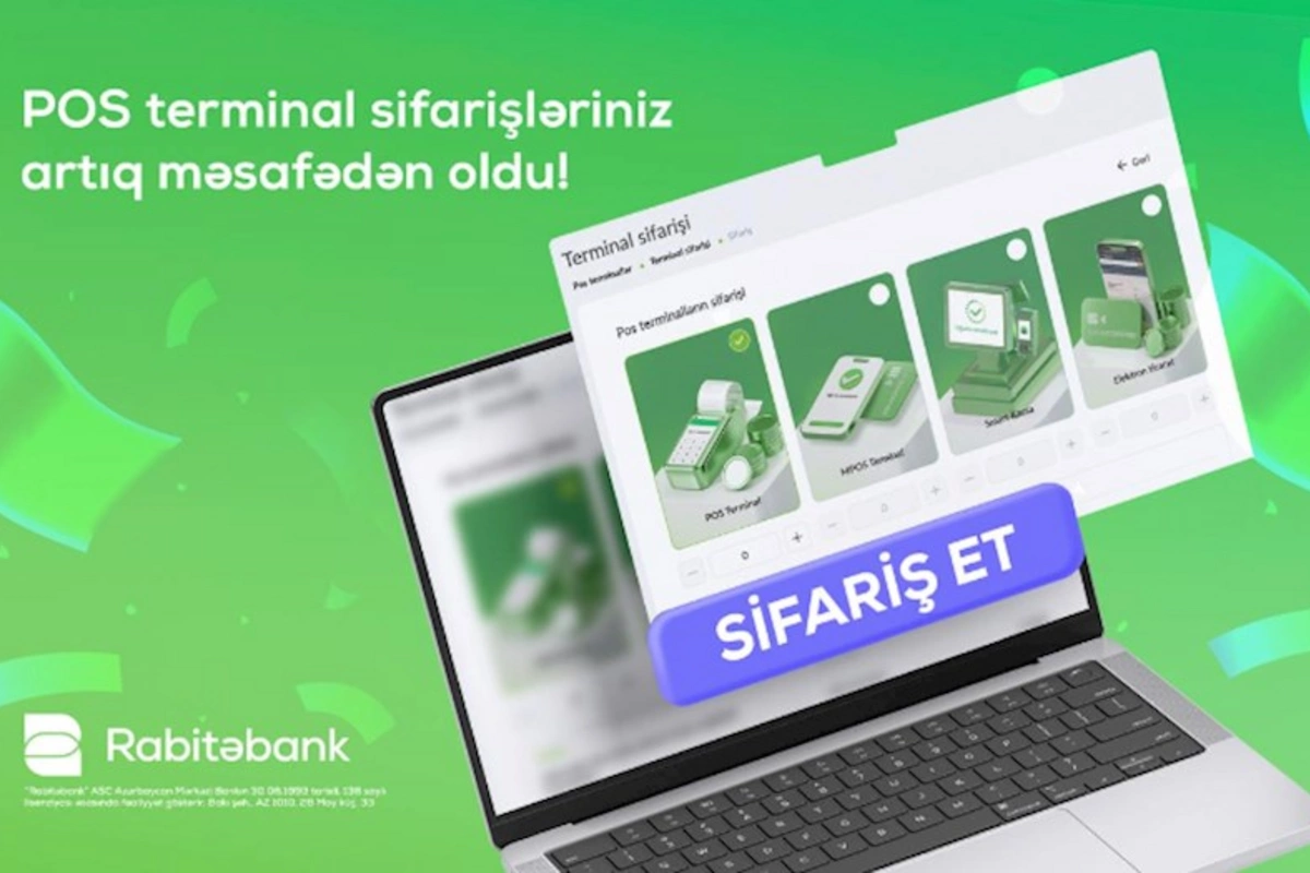 Rabitəbank ilə POS terminal sifarişi artıq məsafədən!