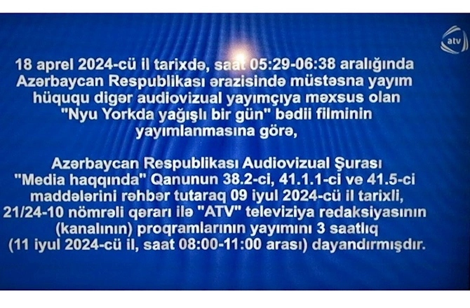 ATV-nin yayımı DAYANDIRILDI — FOTO ATV-nin yayımı DAYANDIRILDI — FOTO