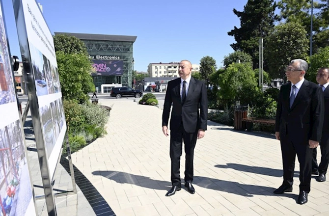 İlham Əliyev Nərimanov parkının açılışında — FOTOLAR