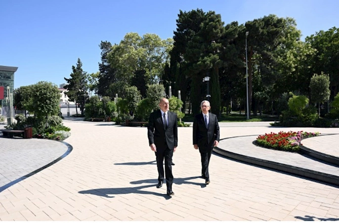 İlham Əliyev Nərimanov parkının açılışında — FOTOLAR