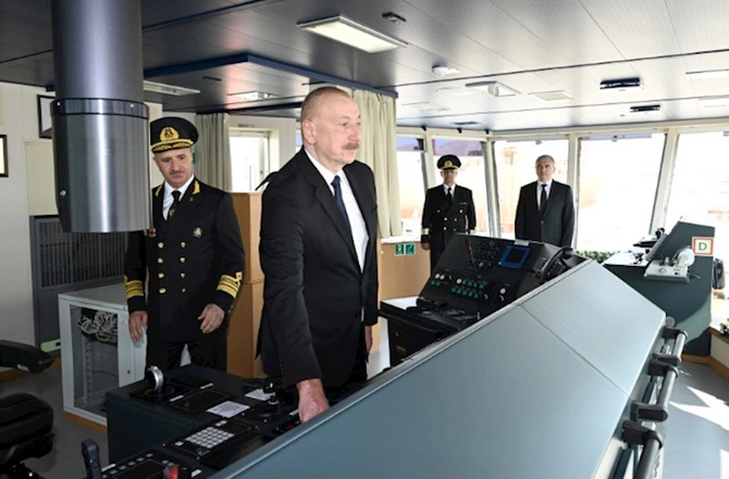 Prezident “Zəngilan” tankerinin istismara verilməsi mərasimində — FOTOLAR (YENİLƏNİB)