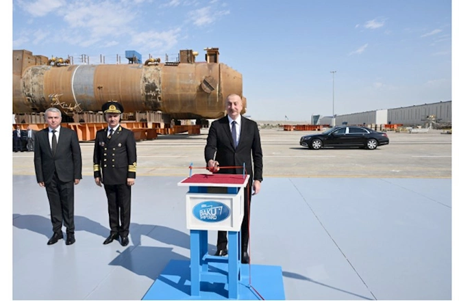 Prezident “Zəngilan” tankerinin istismara verilməsi mərasimində — FOTOLAR (YENİLƏNİB)
