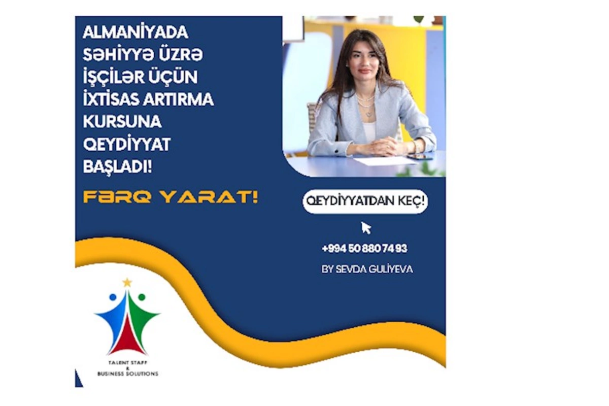 Almaniyada ixtisas artırma kursuna qeydiyyat başladı