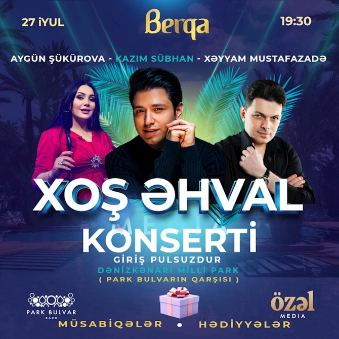 “Berqa” hər birinizi “Xoş əhval” konsertlərinə dəvət edir — FOTO “Berqa” hər birinizi “Xoş əhval” konsertlərinə dəvət edir — FOTO