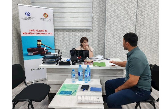 Şəhid ailələri və müharibə veteranları ilə iş adlı layihə davam edir — FOTOLAR