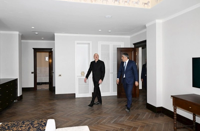 Prezident “Qarabağ” hotelinin açılışında — FOTOLAR