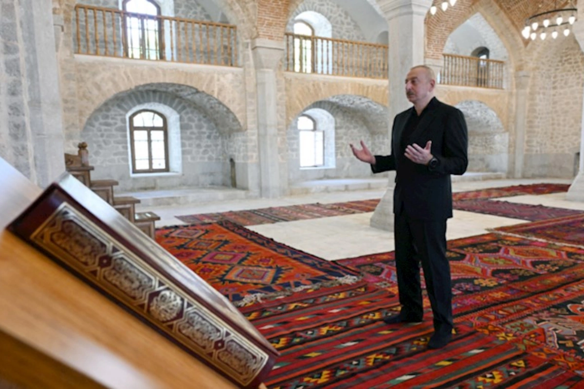 Şuşada Aşağı Gövhər Ağa məscidinin açılışı — FOTOLAR (YENİLƏNİB)