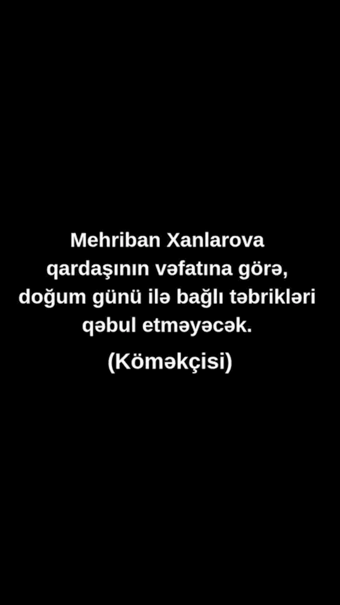 Mehriban Xanlarovadan qardaşının vəfatından sonra yeni qərar — FOTO