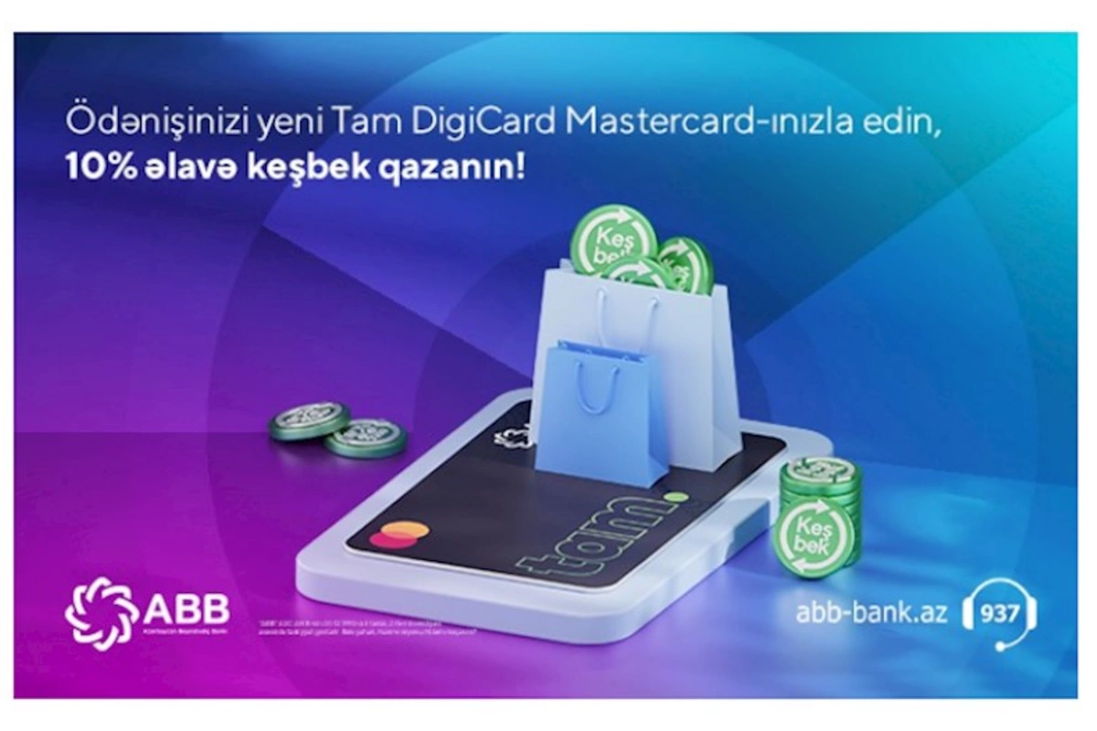 Tam DigiCard sahiblərinə ABB-dən 10% keşbek!