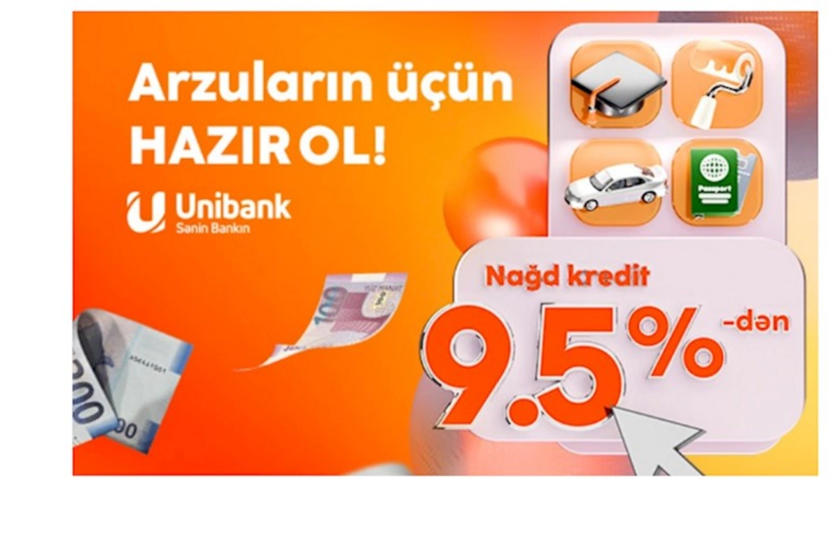 Unibank kredit faizini 9,5 %-ə endirdi