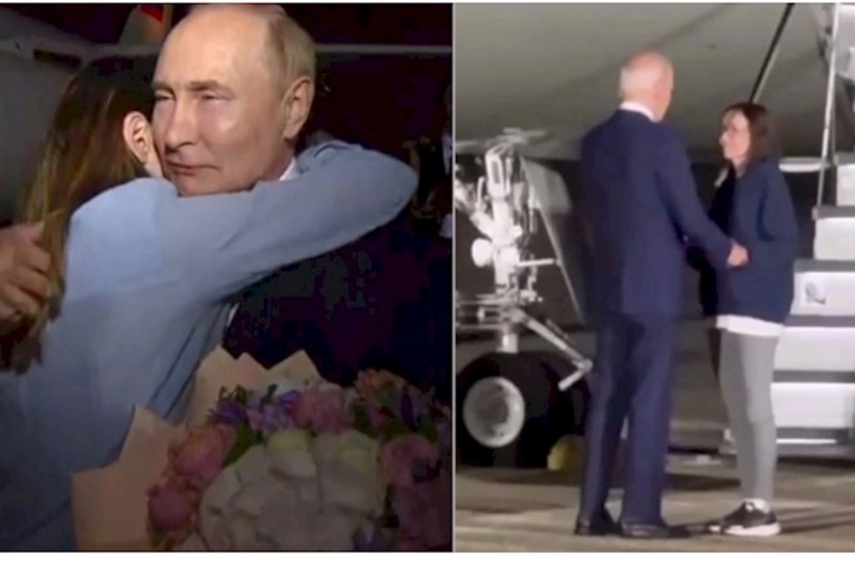 Putin və Baydenin azad edilən məhkumları qarşılamalarının görüntüləri