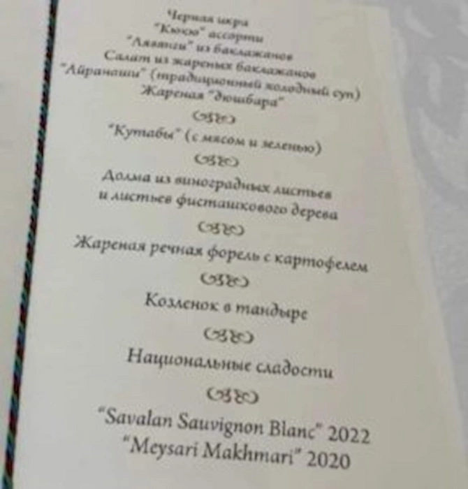 Putin Bakıda bu yeməkləri yedi — MENYU