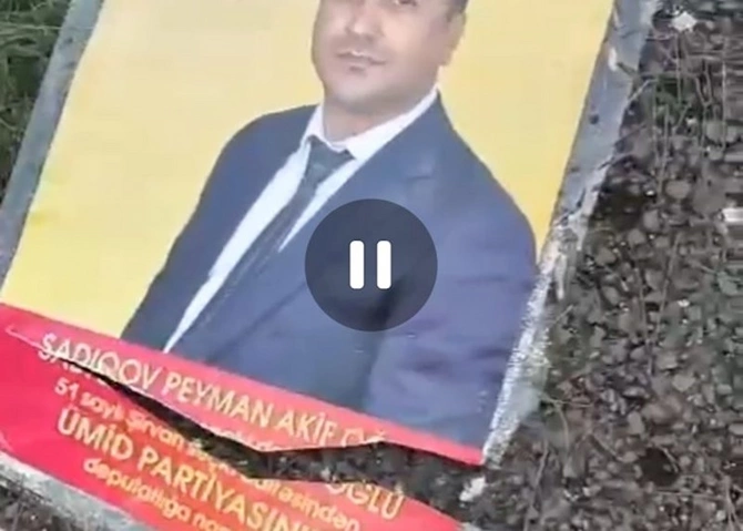 Heydər Əsədov rəqibindən ehtiyat edir? — Peyman Sadıqovun plakatları lövhələrdən qoparılır Heydər Əsədov rəqibindən ehtiyat edir? — Peyman Sadıqovun plakatları lövhələrdən qoparılır