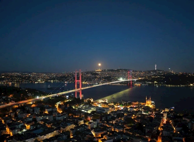 İlin ilk Super Ayı FOTOLARDA