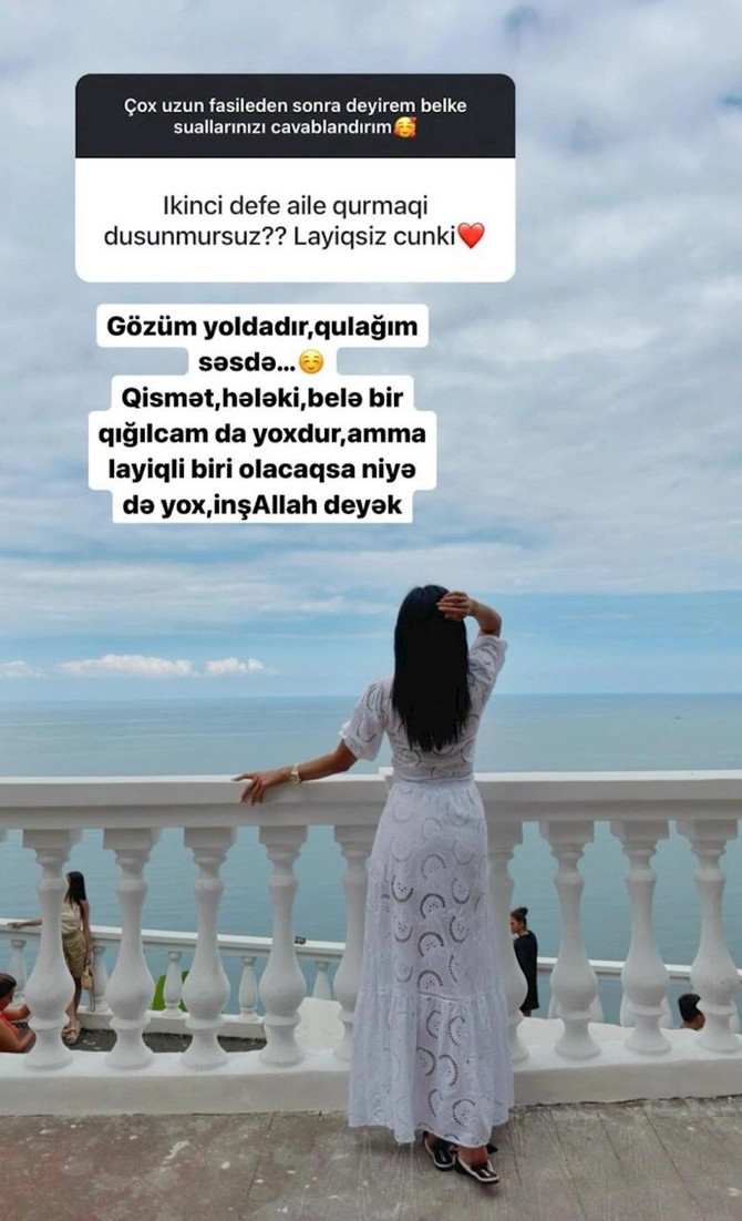 Vüsalə yenidən ərə getmək istəyir: Gözüm yoldadır... — FOTO Vüsalə yenidən ərə getmək istəyir: Gözüm yoldadır... — FOTO