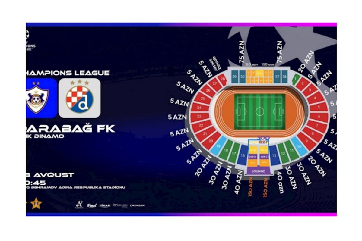 Qarabağ - Dinamo (Zaqreb) oyununun biletləri satışda