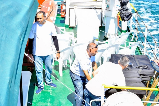 Dövlət qurumları və QHT nümayəndələri palçıq vulkanlarına gəmi ilə infotur təşkil olunub — FOTOLAR