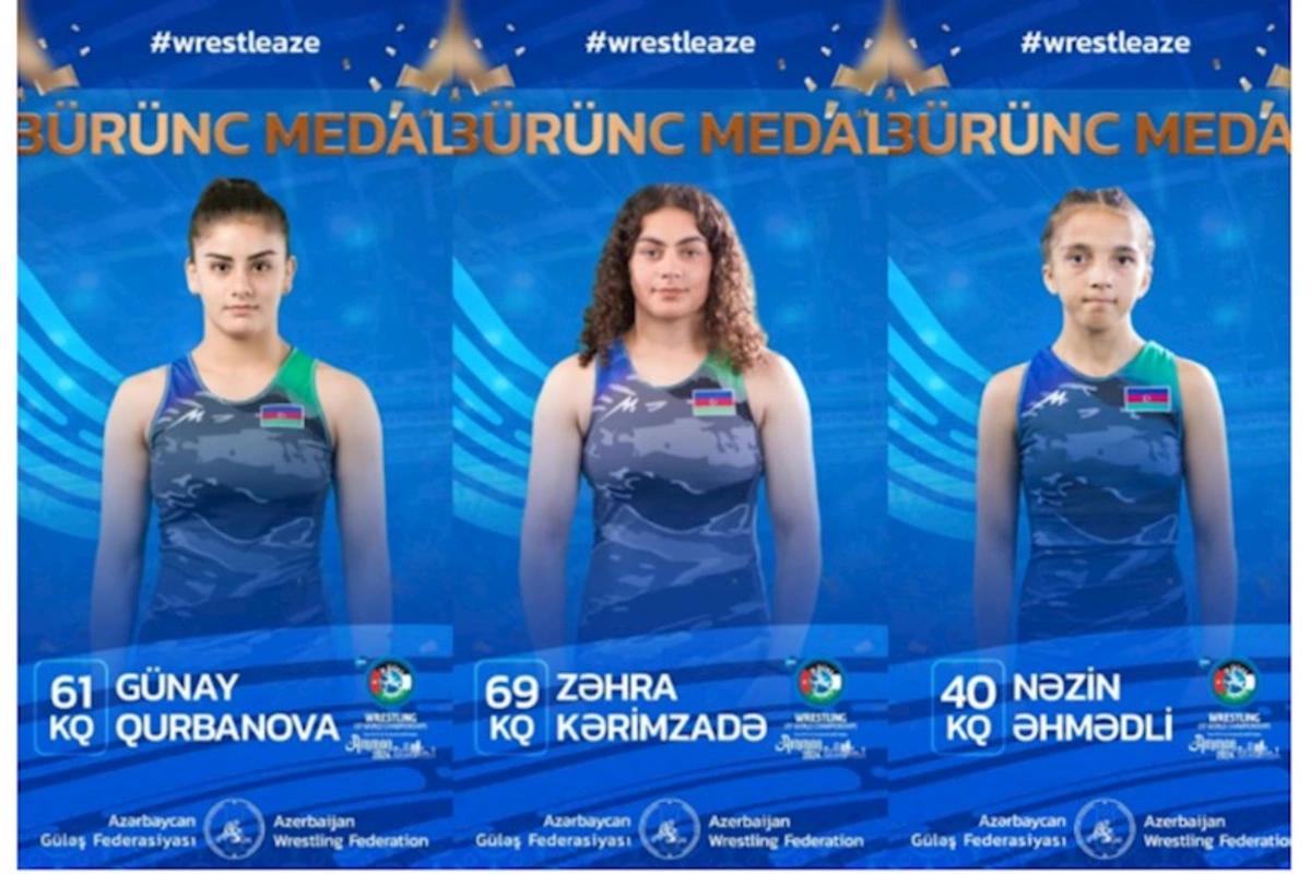 3 qadın güləşçimiz bürünc medal qazanıb