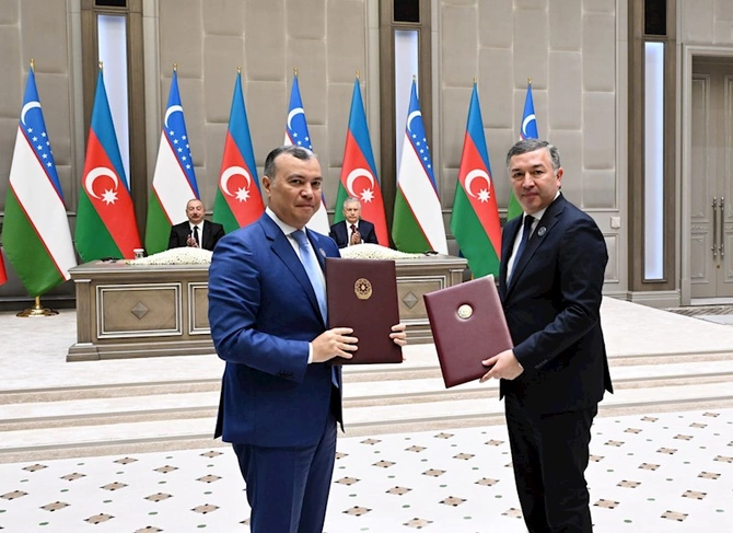 Azərbaycan və Özbəkistan arasında bu sənədlər imzalandı — FOTOLAR Azərbaycan və Özbəkistan arasında bu sənədlər imzalandı — FOTOLAR