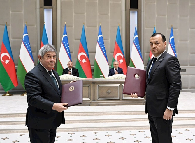 Azərbaycan və Özbəkistan arasında bu sənədlər imzalandı — FOTOLAR Azərbaycan və Özbəkistan arasında bu sənədlər imzalandı — FOTOLAR