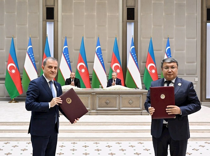 Azərbaycan və Özbəkistan arasında bu sənədlər imzalandı — FOTOLAR Azərbaycan və Özbəkistan arasında bu sənədlər imzalandı — FOTOLAR
