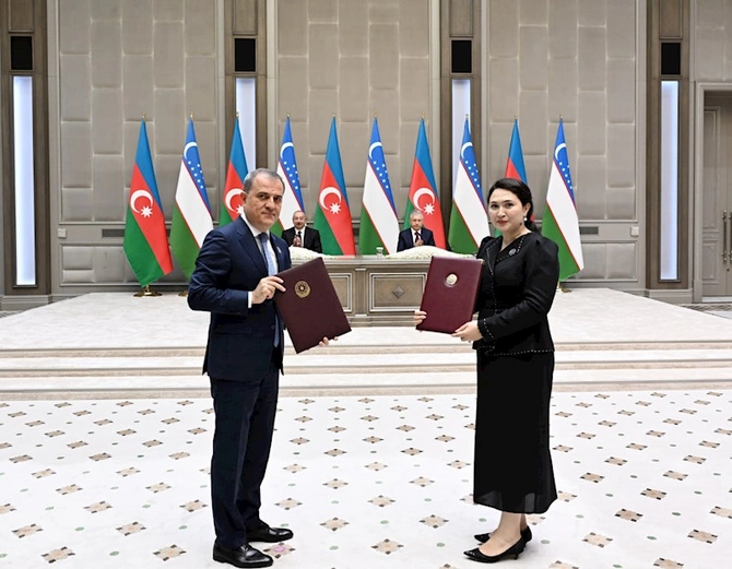 Azərbaycan və Özbəkistan arasında bu sənədlər imzalandı — FOTOLAR Azərbaycan və Özbəkistan arasında bu sənədlər imzalandı — FOTOLAR