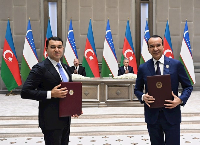 Azərbaycan və Özbəkistan arasında bu sənədlər imzalandı — FOTOLAR Azərbaycan və Özbəkistan arasında bu sənədlər imzalandı — FOTOLAR