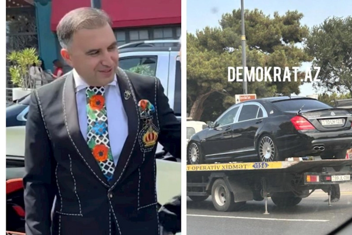Hacı Nuranın avtomobili yolda qaldı — FOTO
