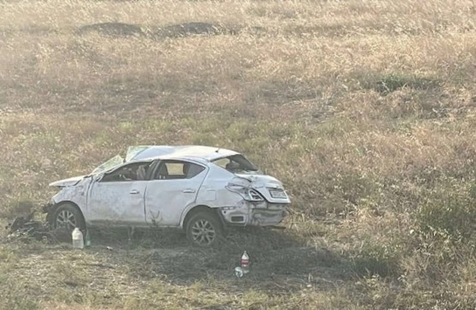Nəsiman Yaqublunun qəzaya düşən maşını — FOTO