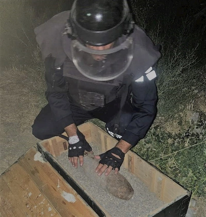 Naxçıvanda top mərmisi tapıldı — FOTOLAR