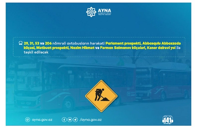 Bir neçə marşrut avtobuslarının hərəkət sxemi dəyişdirildi — FOTO