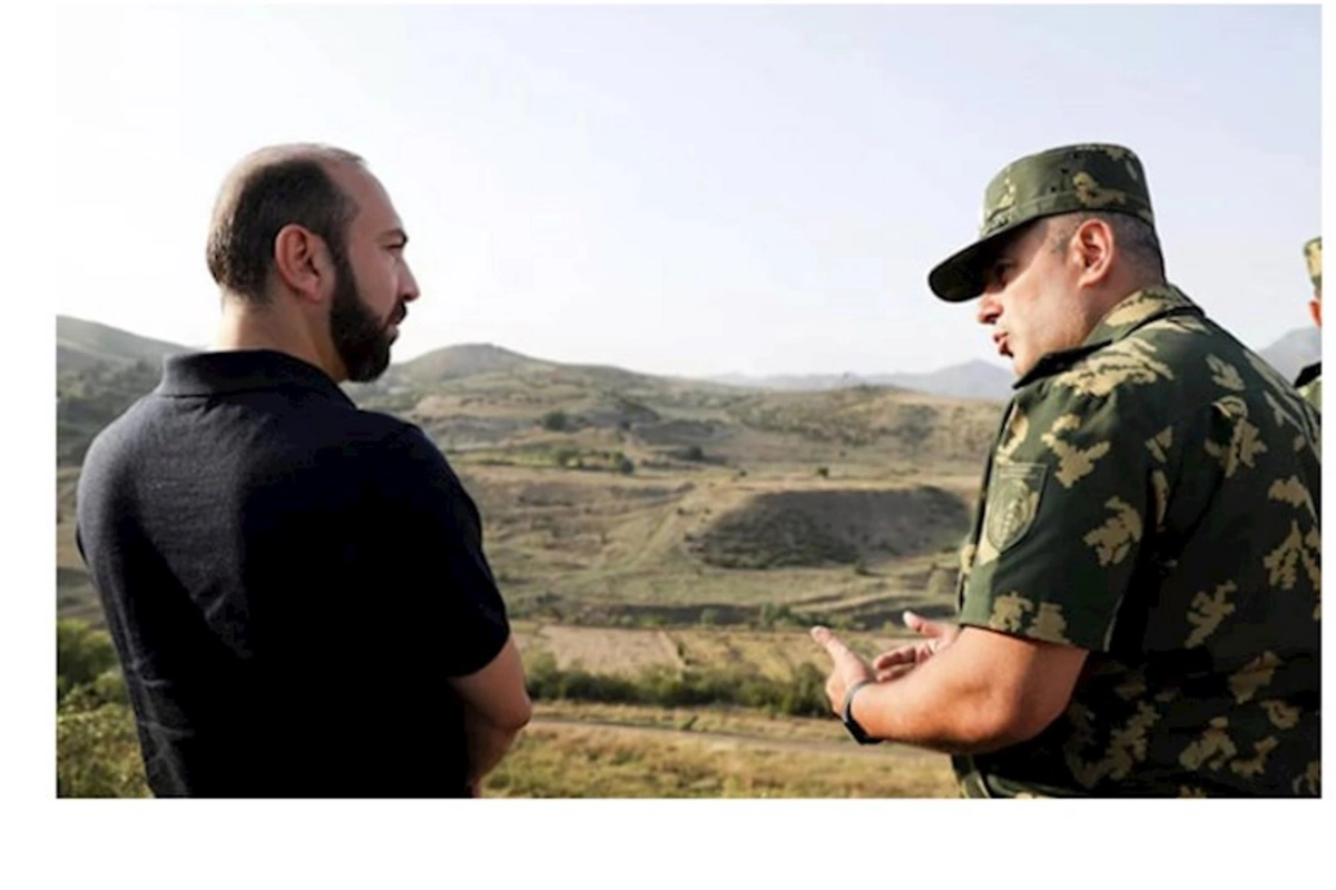 Mirzoyan səfirlərlə Azərbaycanla sərhədə getdi — FOTOLAR