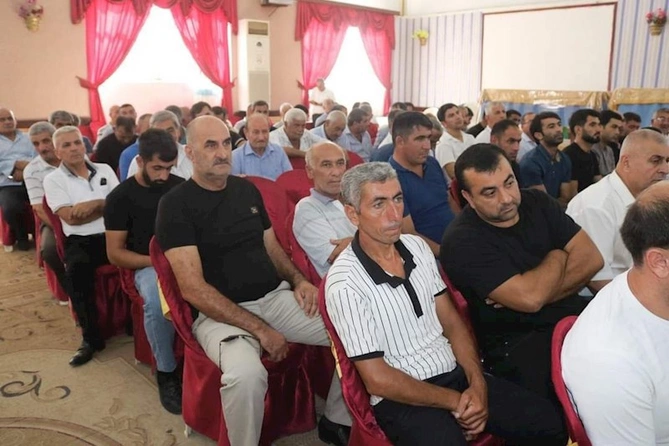 Günay Ağamalı Salyan rayonunun Sarvan kəndində seçicilərlə görüş keçirdi — FOTOLAR (VİDEO)